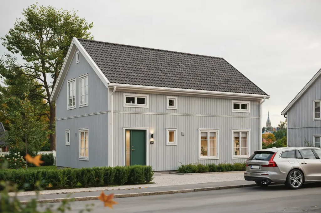 takoml ggning med nya betongpannor i rosendal uppsala